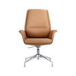 LeisureMod Summit Faux Leather Office Chair with Adjustable Height Black