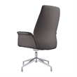 LeisureMod Summit Faux Leather Office Chair with Adjustable Height Gray