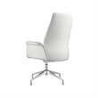 LeisureMod Summit Faux Leather Office Chair with Adjustable Height White