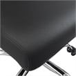 LeisureMod Evander Office Chair in Faux Leather with Silver Frame Black