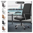 LeisureMod Evander Office Chair in Faux Leather with Silver Frame Black