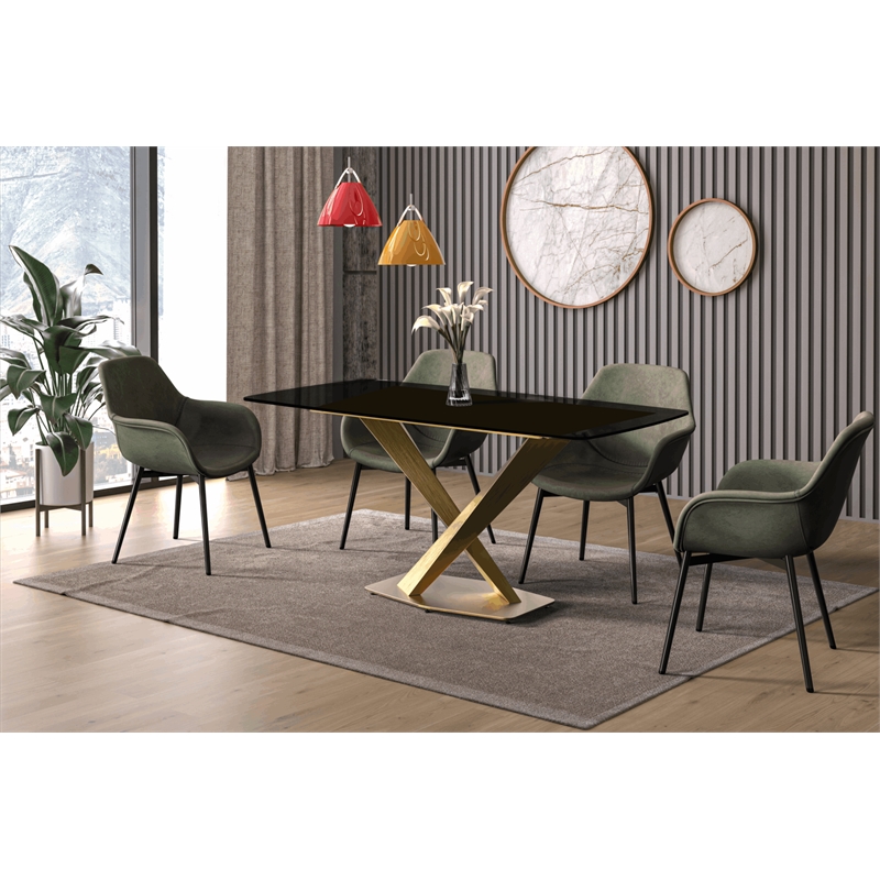 LeisureMod Voren Dining Table with 55