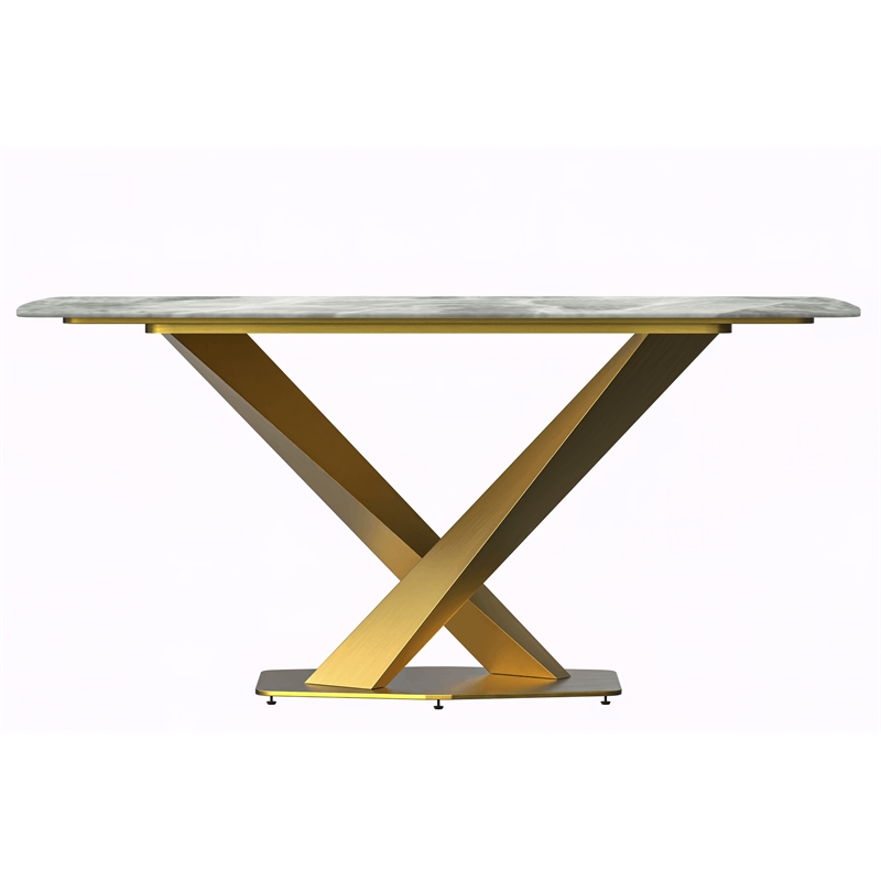 LeisureMod Voren Dining Table with 55