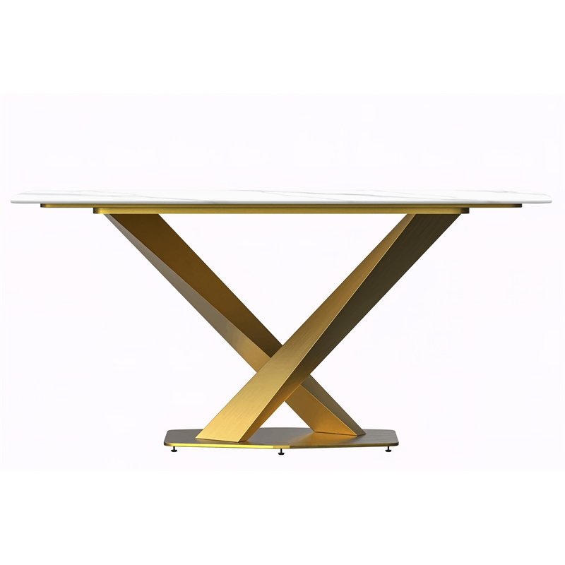 LeisureMod Voren Dining Table with 55