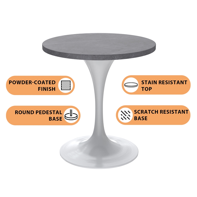 LeisureMod Verve Dining Table with a 27