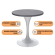 LeisureMod Verve Dining Table with a 27