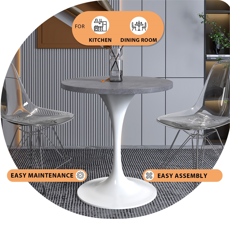 LeisureMod Verve Dining Table with a 27