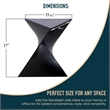 LeisureMod Randolph Modern Triangle End Table in Black Set of 2