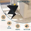 LeisureMod Randolph Modern Triangle End Table in Black Set of 2