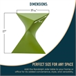 LeisureMod Randolph Modern Triangle End Table in Green Set of 2