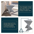 LeisureMod Randolph Modern Triangle End Table in Grey Set of 2