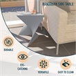 LeisureMod Randolph Modern Triangle End Table in Grey Set of 2