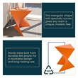 LeisureMod Randolph Modern Triangle End Table in Orange Set of 2