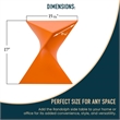 LeisureMod Randolph Modern Triangle End Table in Orange Set of 2