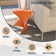 LeisureMod Randolph Modern Triangle End Table in Orange Set of 2