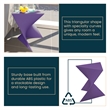 LeisureMod Randolph Modern Triangle End Table in Purple Set of 2