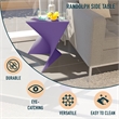 LeisureMod Randolph Modern Triangle End Table in Purple Set of 2