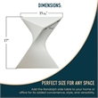 LeisureMod Randolph Modern Triangle End Table in White Set of 2