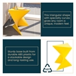 LeisureMod Randolph Modern Triangle End Table in Yellow Set of 2