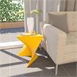 LeisureMod Randolph Modern Triangle End Table in Yellow Set of 2
