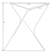 LeisureMod Randolph Modern Triangle End Table in Yellow Set of 2