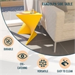 LeisureMod Randolph Modern Triangle End Table in Yellow Set of 2