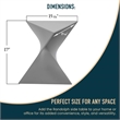 LeisureMod Randolph Modern Triangle End Table in Grey Set of 4