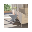 LeisureMod Randolph Modern Triangle End Table in Grey Set of 4