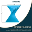 LeisureMod Randolph Modern Triangle End Table in Blue Set of 4