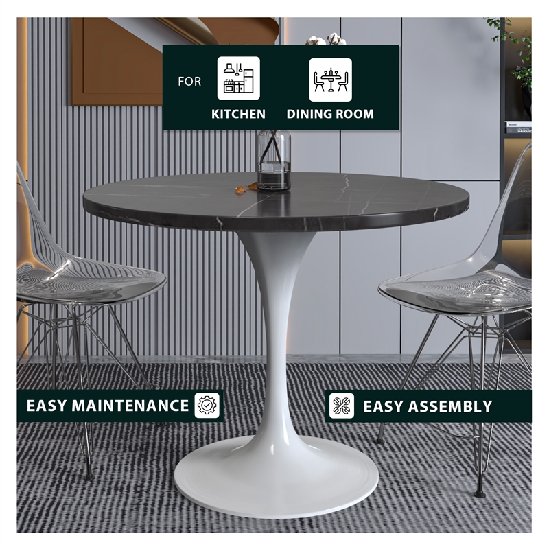 LeisureMod Verve Dining Table with a 36