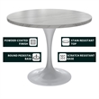 LeisureMod Verve Dining Table with a 36