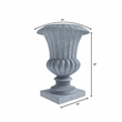 LeisureMod Lotus Modern Urn Planter in Fiberglass and Clay Aged Concrete