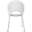 LeisureMod Opulent Plastic Dining Chair in Metal Base Set of 2 Clear