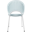LeisureMod Opulent Plastic Dining Chair in Metal Base Set of 2 Smoke