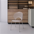 LeisureMod Opulent Plastic Dining Chair in Metal Base Set of 4 Clear