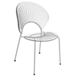 LeisureMod Opulent Plastic Dining Chair in Metal Base Set of 4 Clear