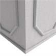 LeisureMod Modern Sprout Fiberstone and MgO Clay Square Planter White 15