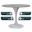 LeisureMod Verve Dining Table with a 36