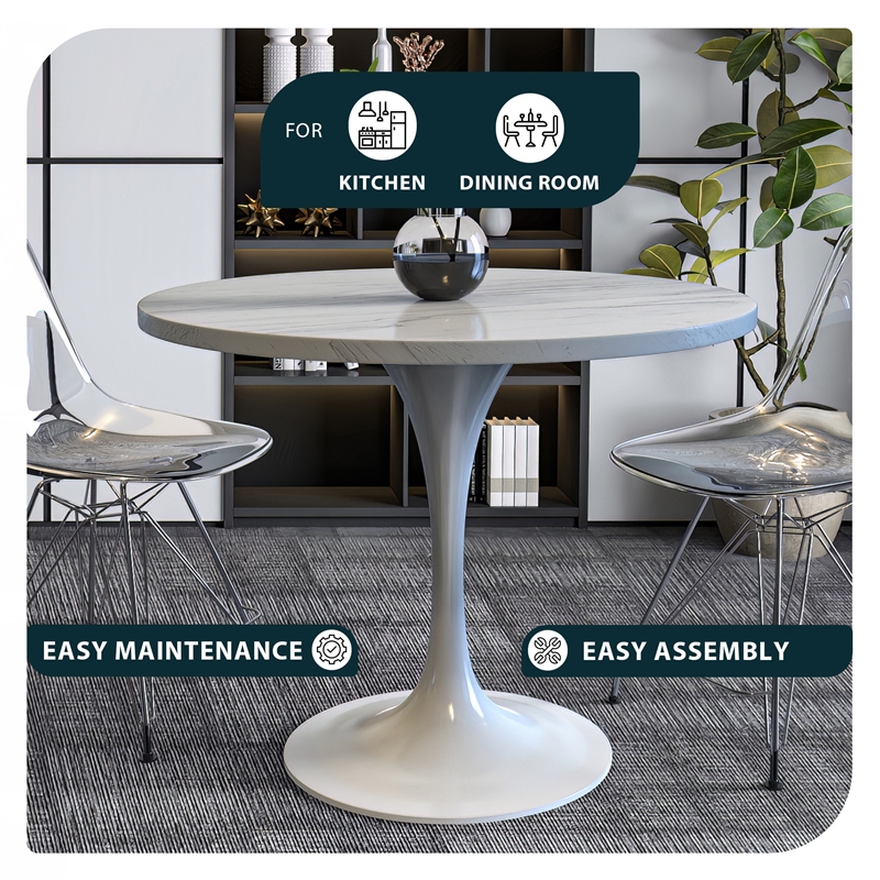 LeisureMod Verve Dining Table with a 36