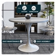 LeisureMod Verve Dining Table with a 36