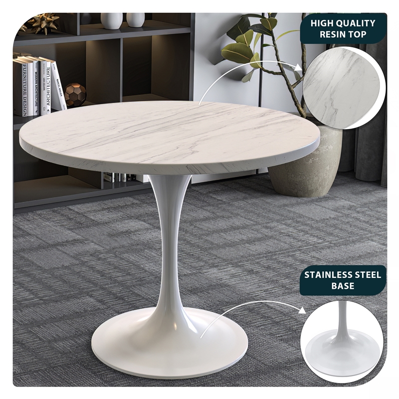 LeisureMod Verve Dining Table with a 36