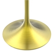 LeisureMod Verve Round Dining Table with Resin Top and Brushed Gold Base 27