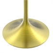 LeisureMod Verve Round Dining Table with Resin Top and Brushed Gold Base 36