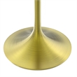LeisureMod Verve Round Dining Table with Resin Top and Brushed Gold Base 48