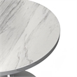 LeisureMod Verve Round Dining Table with Resin Top and Brushed Chrome Base 27