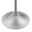 LeisureMod Verve Round Dining Table with Resin Top and Brushed Chrome Base 27