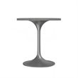 LeisureMod Verve Round Dining Table with Resin Top and Brushed Chrome Base 27