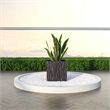 LeisureMod Verdura Indoor Outdoor Square Planter 22 Inch in Black