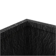 LeisureMod Verdura Indoor Outdoor Square Planter 22 Inch in Black