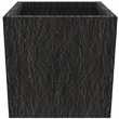 LeisureMod Verdura Indoor Outdoor Square Planter 22 Inch in Black